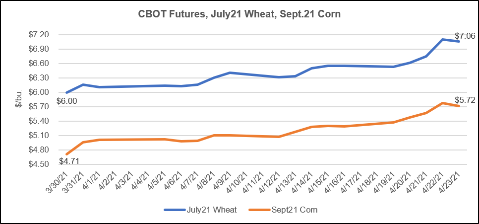 CBOT Futures Wheat Corn