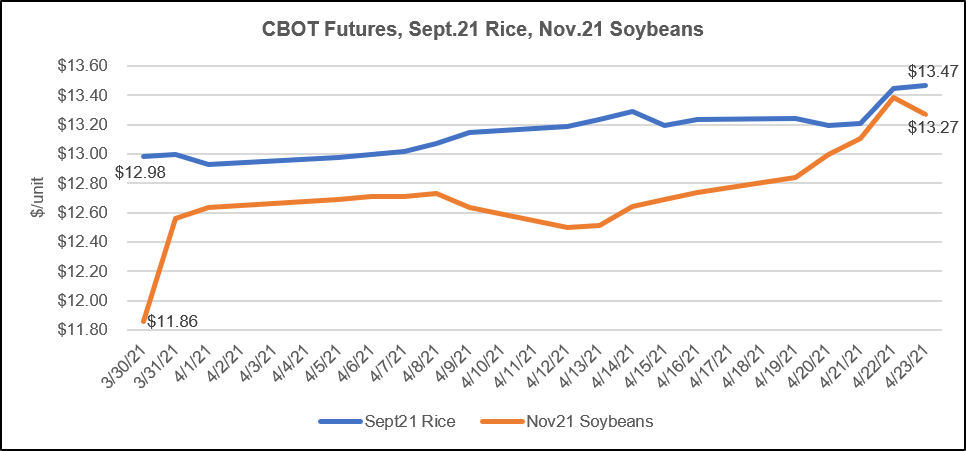 CBOT Futures Rice Soybean