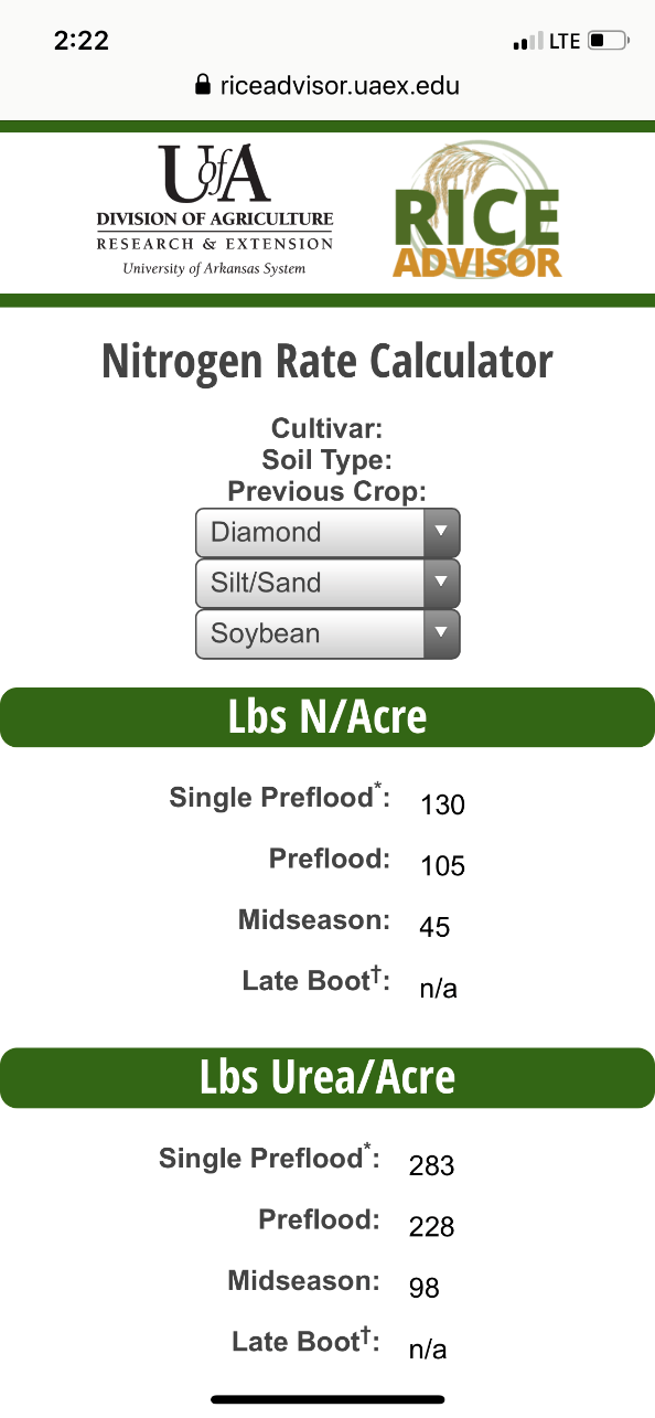 N Rate Calculator