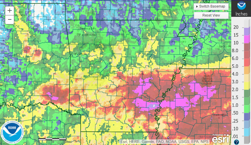 AHPS 7-day precipitation