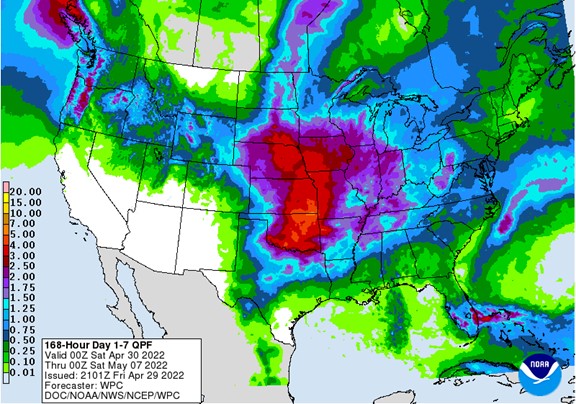 NOAA 7 day precipitation