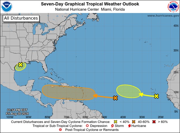 NOAA 7-day tropical weather outlook