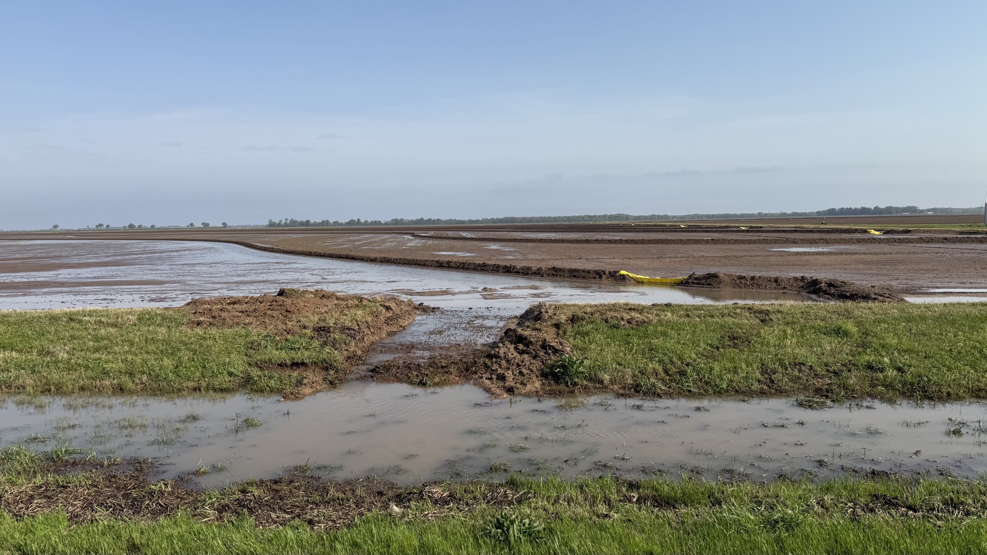 Draining fields from heavy rains