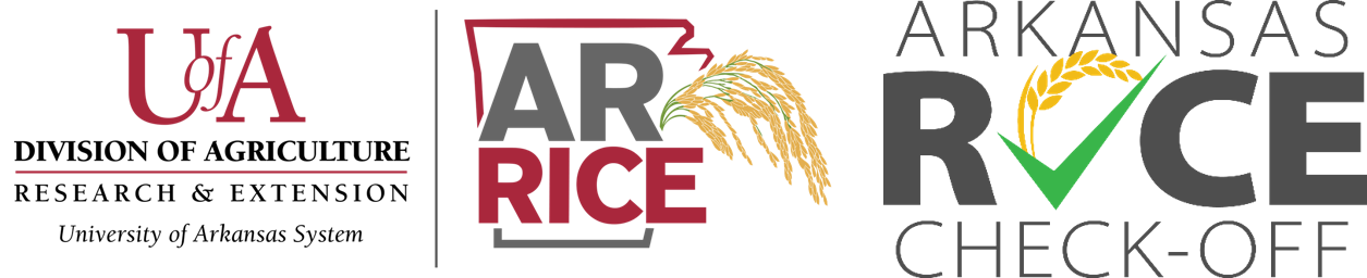 Left logo | University of Arkansas System | Division of Agriculture | Extension | Middle logo | Arkansas Rice | Right Logo | Arkansas Rice Check-off