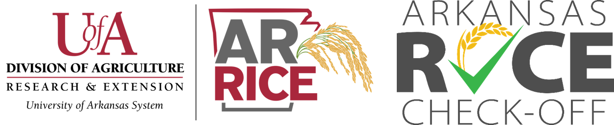 UADA, AR Rice, and Arkansas Rice Check-Off logos